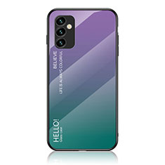 Silikon Schutzhülle Rahmen Tasche Hülle Spiegel Farbverlauf Regenbogen LS1 für Samsung Galaxy F23 5G Plusfarbig