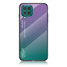 Silikon Schutzhülle Rahmen Tasche Hülle Spiegel Farbverlauf Regenbogen LS1 für Samsung Galaxy F62 5G Plusfarbig