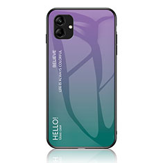 Silikon Schutzhülle Rahmen Tasche Hülle Spiegel Farbverlauf Regenbogen LS1 für Samsung Galaxy M04 Plusfarbig