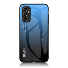 Silikon Schutzhülle Rahmen Tasche Hülle Spiegel Farbverlauf Regenbogen LS1 für Samsung Galaxy M13 4G Blau