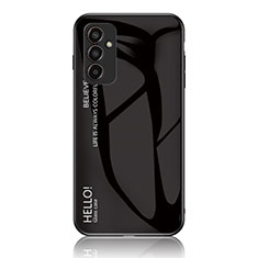 Silikon Schutzhülle Rahmen Tasche Hülle Spiegel Farbverlauf Regenbogen LS1 für Samsung Galaxy M13 4G Schwarz