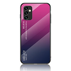 Silikon Schutzhülle Rahmen Tasche Hülle Spiegel Farbverlauf Regenbogen LS1 für Samsung Galaxy M23 5G Pink