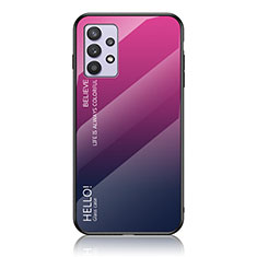 Silikon Schutzhülle Rahmen Tasche Hülle Spiegel Farbverlauf Regenbogen LS1 für Samsung Galaxy M32 5G Pink
