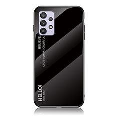 Silikon Schutzhülle Rahmen Tasche Hülle Spiegel Farbverlauf Regenbogen LS1 für Samsung Galaxy M32 5G Schwarz