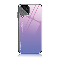 Silikon Schutzhülle Rahmen Tasche Hülle Spiegel Farbverlauf Regenbogen LS1 für Samsung Galaxy M33 5G Helles Lila