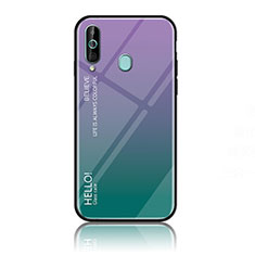 Silikon Schutzhülle Rahmen Tasche Hülle Spiegel Farbverlauf Regenbogen LS1 für Samsung Galaxy M40 Plusfarbig