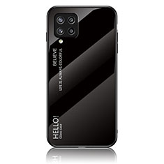 Silikon Schutzhülle Rahmen Tasche Hülle Spiegel Farbverlauf Regenbogen LS1 für Samsung Galaxy M42 5G Schwarz