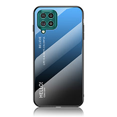 Silikon Schutzhülle Rahmen Tasche Hülle Spiegel Farbverlauf Regenbogen LS1 für Samsung Galaxy M62 4G Blau