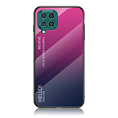 Silikon Schutzhülle Rahmen Tasche Hülle Spiegel Farbverlauf Regenbogen LS1 für Samsung Galaxy M62 4G Pink