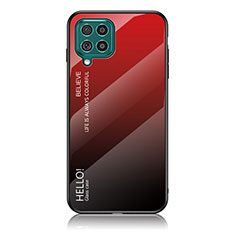 Silikon Schutzhülle Rahmen Tasche Hülle Spiegel Farbverlauf Regenbogen LS1 für Samsung Galaxy M62 4G Rot