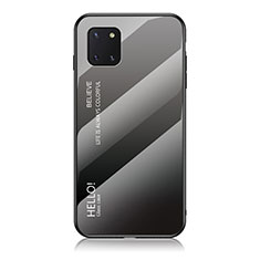 Silikon Schutzhülle Rahmen Tasche Hülle Spiegel Farbverlauf Regenbogen LS1 für Samsung Galaxy Note 10 Lite Dunkelgrau