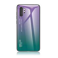 Silikon Schutzhülle Rahmen Tasche Hülle Spiegel Farbverlauf Regenbogen LS1 für Samsung Galaxy Note 10 Plus 5G Plusfarbig