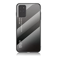 Silikon Schutzhülle Rahmen Tasche Hülle Spiegel Farbverlauf Regenbogen LS1 für Samsung Galaxy Note 20 5G Dunkelgrau