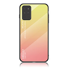 Silikon Schutzhülle Rahmen Tasche Hülle Spiegel Farbverlauf Regenbogen LS1 für Samsung Galaxy Note 20 5G Gelb