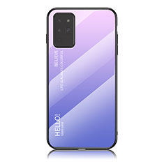 Silikon Schutzhülle Rahmen Tasche Hülle Spiegel Farbverlauf Regenbogen LS1 für Samsung Galaxy Note 20 5G Helles Lila