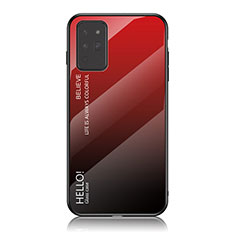 Silikon Schutzhülle Rahmen Tasche Hülle Spiegel Farbverlauf Regenbogen LS1 für Samsung Galaxy Note 20 5G Rot