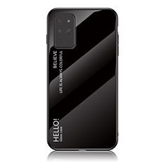 Silikon Schutzhülle Rahmen Tasche Hülle Spiegel Farbverlauf Regenbogen LS1 für Samsung Galaxy Note 20 5G Schwarz