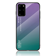 Silikon Schutzhülle Rahmen Tasche Hülle Spiegel Farbverlauf Regenbogen LS1 für Samsung Galaxy S20 Plus 5G Plusfarbig