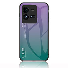 Silikon Schutzhülle Rahmen Tasche Hülle Spiegel Farbverlauf Regenbogen LS1 für Vivo iQOO 10 Pro 5G Plusfarbig