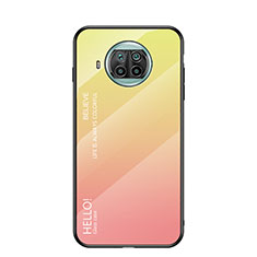 Silikon Schutzhülle Rahmen Tasche Hülle Spiegel Farbverlauf Regenbogen LS1 für Xiaomi Mi 10T Lite 5G Gelb