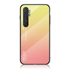 Silikon Schutzhülle Rahmen Tasche Hülle Spiegel Farbverlauf Regenbogen LS1 für Xiaomi Mi Note 10 Lite Gelb