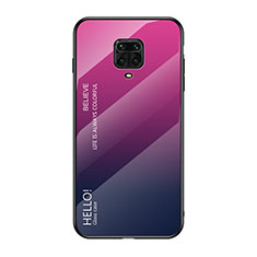 Silikon Schutzhülle Rahmen Tasche Hülle Spiegel Farbverlauf Regenbogen LS1 für Xiaomi Poco M2 Pro Pink
