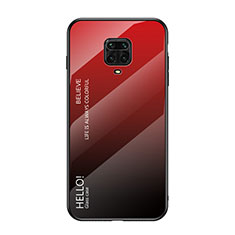 Silikon Schutzhülle Rahmen Tasche Hülle Spiegel Farbverlauf Regenbogen LS1 für Xiaomi Poco M2 Pro Rot