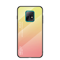 Silikon Schutzhülle Rahmen Tasche Hülle Spiegel Farbverlauf Regenbogen LS1 für Xiaomi Redmi 10X 5G Gelb