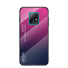 Silikon Schutzhülle Rahmen Tasche Hülle Spiegel Farbverlauf Regenbogen LS1 für Xiaomi Redmi 10X 5G Pink
