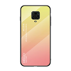 Silikon Schutzhülle Rahmen Tasche Hülle Spiegel Farbverlauf Regenbogen LS1 für Xiaomi Redmi Note 9S Gelb