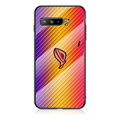 Silikon Schutzhülle Rahmen Tasche Hülle Spiegel Farbverlauf Regenbogen LS2 für Asus ROG Phone 3 Strix ZS661KS Orange