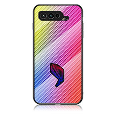 Silikon Schutzhülle Rahmen Tasche Hülle Spiegel Farbverlauf Regenbogen LS2 für Asus ROG Phone 5 Pro Orange