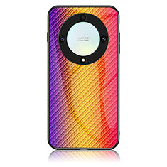 Silikon Schutzhülle Rahmen Tasche Hülle Spiegel Farbverlauf Regenbogen LS2 für Huawei Honor Magic5 Lite 5G Orange
