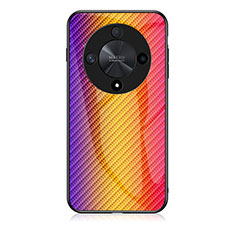 Silikon Schutzhülle Rahmen Tasche Hülle Spiegel Farbverlauf Regenbogen LS2 für Huawei Honor X9b 5G Orange