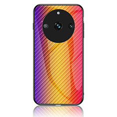 Silikon Schutzhülle Rahmen Tasche Hülle Spiegel Farbverlauf Regenbogen LS2 für Realme 11 Pro 5G Orange