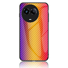 Silikon Schutzhülle Rahmen Tasche Hülle Spiegel Farbverlauf Regenbogen LS2 für Realme 11X 5G Orange