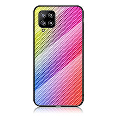 Silikon Schutzhülle Rahmen Tasche Hülle Spiegel Farbverlauf Regenbogen LS2 für Samsung Galaxy A42 5G Rosa