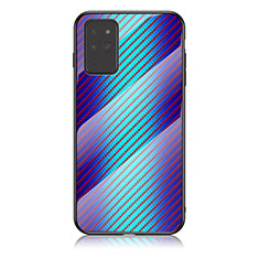 Silikon Schutzhülle Rahmen Tasche Hülle Spiegel Farbverlauf Regenbogen LS2 für Samsung Galaxy Note 20 5G Blau