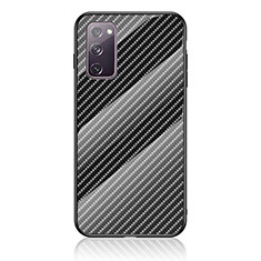 Silikon Schutzhülle Rahmen Tasche Hülle Spiegel Farbverlauf Regenbogen LS2 für Samsung Galaxy S20 FE (2022) 5G Schwarz