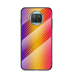 Silikon Schutzhülle Rahmen Tasche Hülle Spiegel Farbverlauf Regenbogen LS2 für Xiaomi Mi 10T Lite 5G Orange