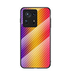 Silikon Schutzhülle Rahmen Tasche Hülle Spiegel Farbverlauf Regenbogen LS2 für Xiaomi Mi Mix 4 5G Orange