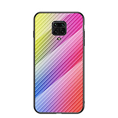 Silikon Schutzhülle Rahmen Tasche Hülle Spiegel Farbverlauf Regenbogen LS2 für Xiaomi Poco M2 Pro Orange