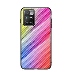 Silikon Schutzhülle Rahmen Tasche Hülle Spiegel Farbverlauf Regenbogen LS2 für Xiaomi Redmi Note 11 4G (2021) Orange
