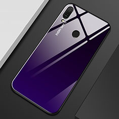 Silikon Schutzhülle Rahmen Tasche Hülle Spiegel Farbverlauf Regenbogen M01 für Huawei Y9 (2019) Bunt