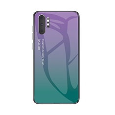 Silikon Schutzhülle Rahmen Tasche Hülle Spiegel Farbverlauf Regenbogen M01 für Samsung Galaxy Note 10 Plus 5G Plusfarbig