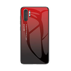 Silikon Schutzhülle Rahmen Tasche Hülle Spiegel Farbverlauf Regenbogen M01 für Samsung Galaxy Note 10 Plus 5G Rot