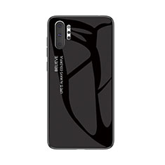 Silikon Schutzhülle Rahmen Tasche Hülle Spiegel Farbverlauf Regenbogen M01 für Samsung Galaxy Note 10 Plus 5G Schwarz
