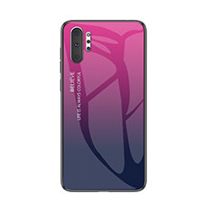 Silikon Schutzhülle Rahmen Tasche Hülle Spiegel Farbverlauf Regenbogen M01 für Samsung Galaxy Note 10 Plus 5G Violett