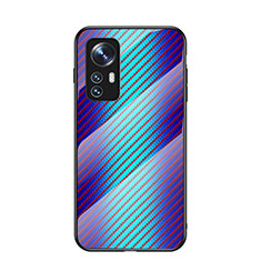 Silikon Schutzhülle Rahmen Tasche Hülle Spiegel Farbverlauf Regenbogen M01 für Xiaomi Mi 12 5G Blau
