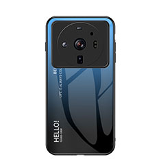 Silikon Schutzhülle Rahmen Tasche Hülle Spiegel Farbverlauf Regenbogen M01 für Xiaomi Mi 12 Ultra 5G Blau
